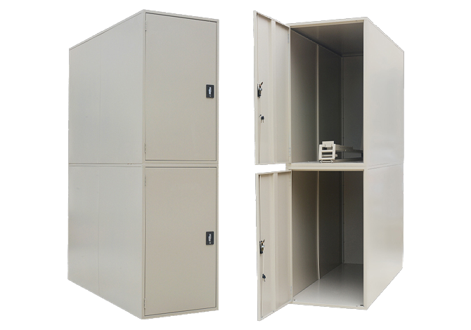 Double Bike Storage Locker in 2 tier locker