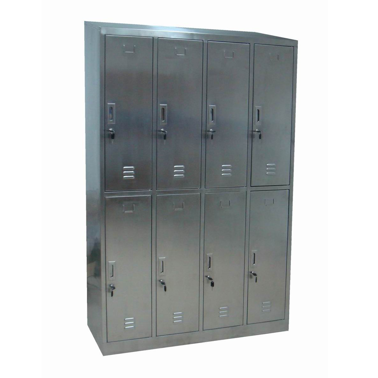 SFS Stainless Steel Wardrobe Locker for Storage Clothes with Eight Doors in Silver-SFS-WL-008