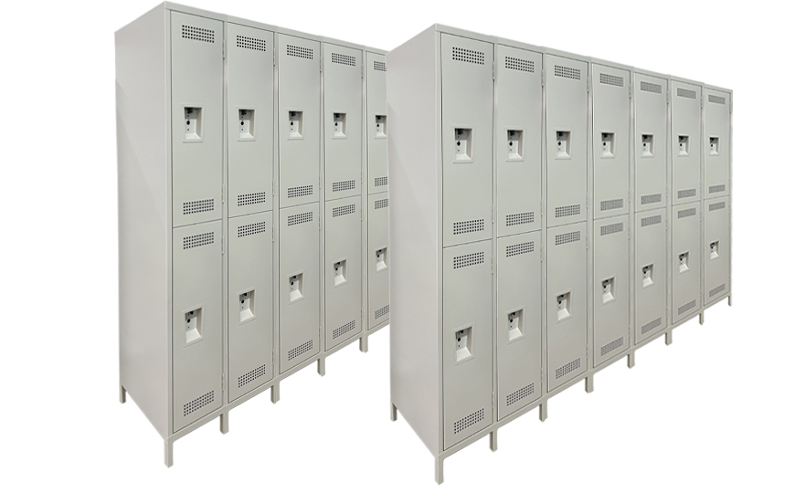 SFS Steel Wardrobe Locker for Storage Clothes with Two Doors in Offwhite-SFS-WL-018