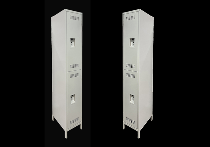 SFS Steel Wardrobe Locker for Storage Clothes with Two Doors in Offwhite-SFS-WL-018