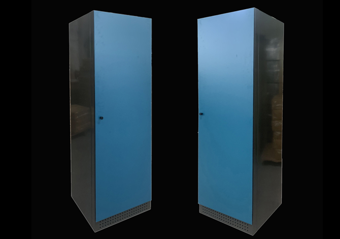 SFS Steel Wardrobe Locker for Storage Clothes with One Door in Blue-SFS-WL-020
