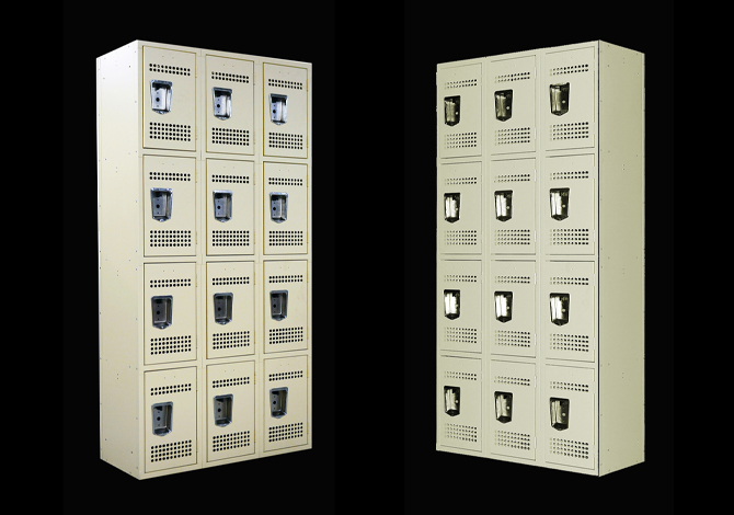 SFS Metal Locker for Storage Personal Goods for Changing Room with Twelve Doors in Rice-white SFS-SL-013