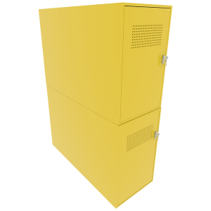secure out bike storage locker,double tier with handle lock