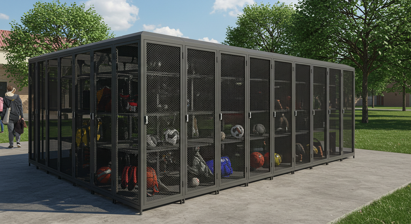 custom mesh lockers California