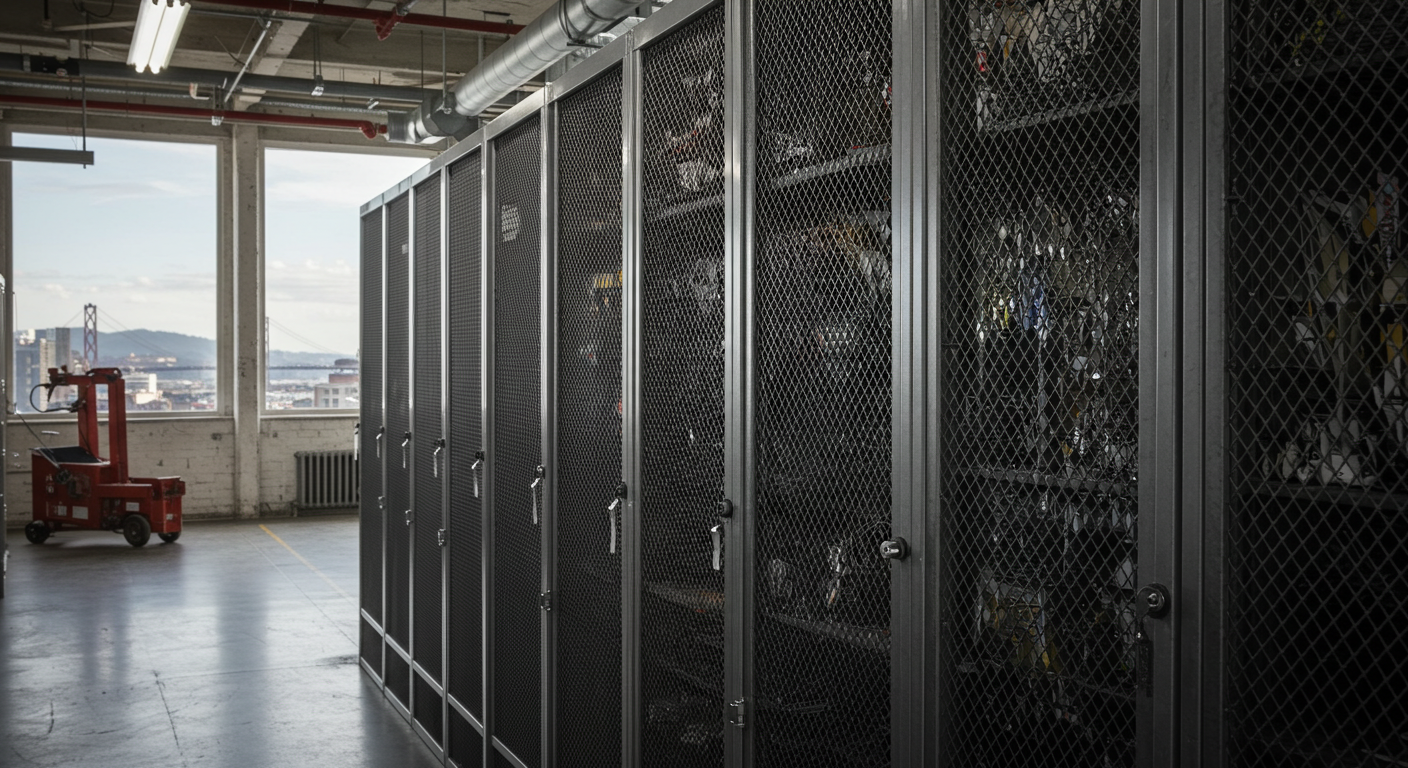 industrial mesh lockers Bay Area