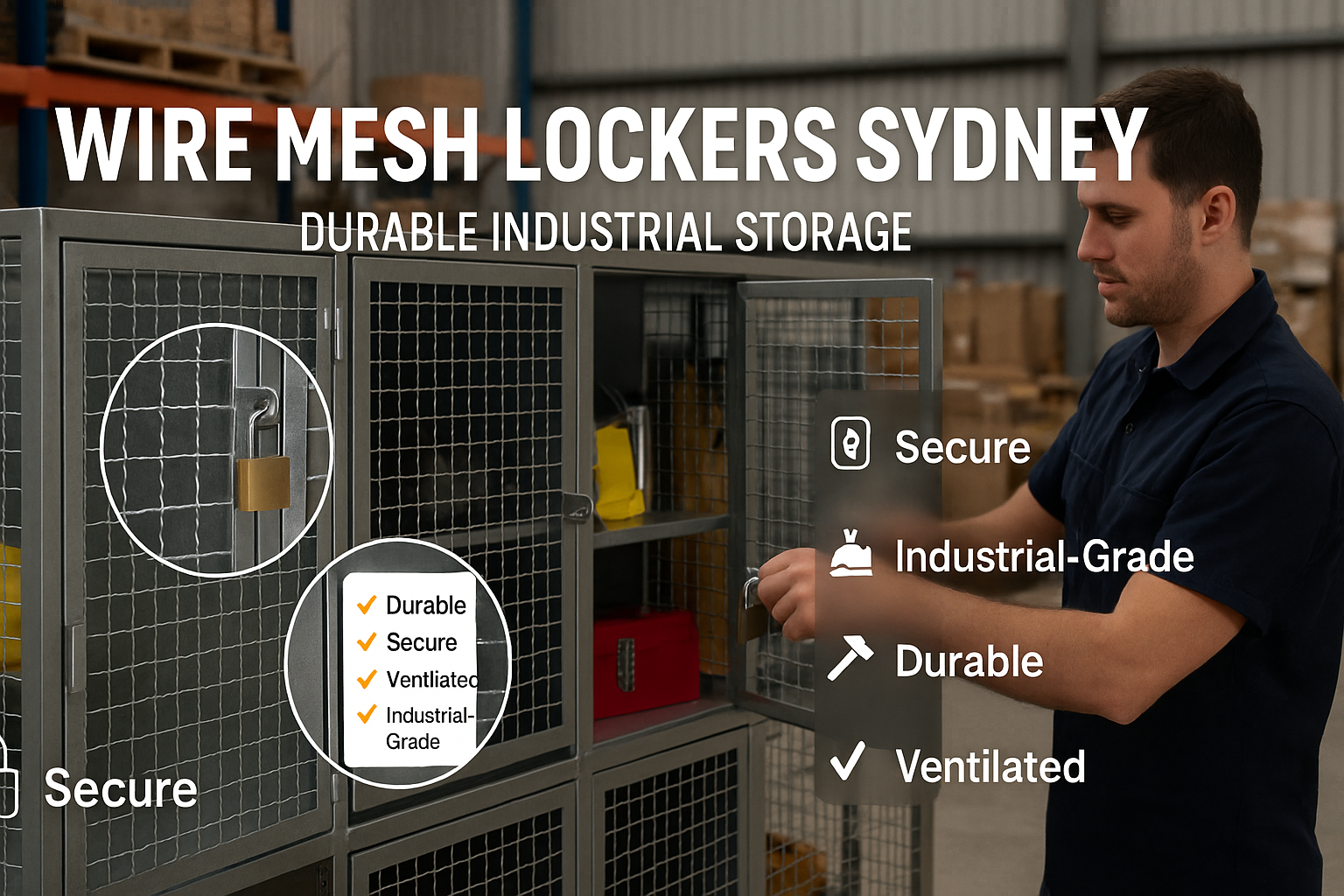 wire mesh lockers Sydney