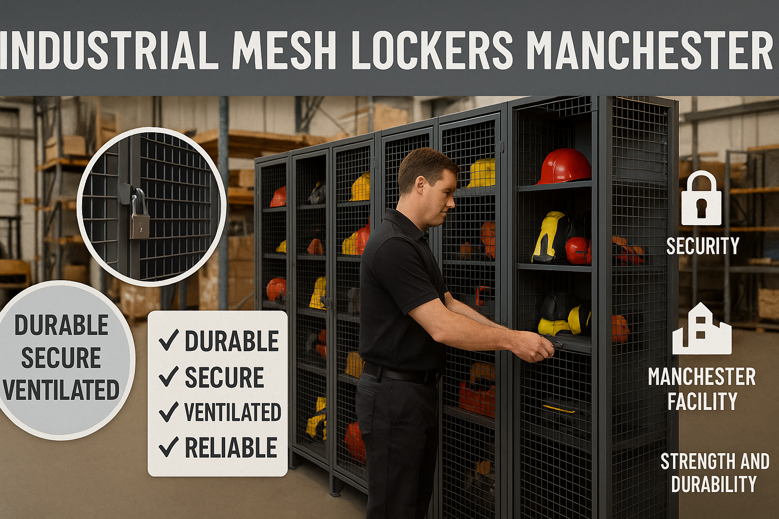 industrial mesh lockers Manchester