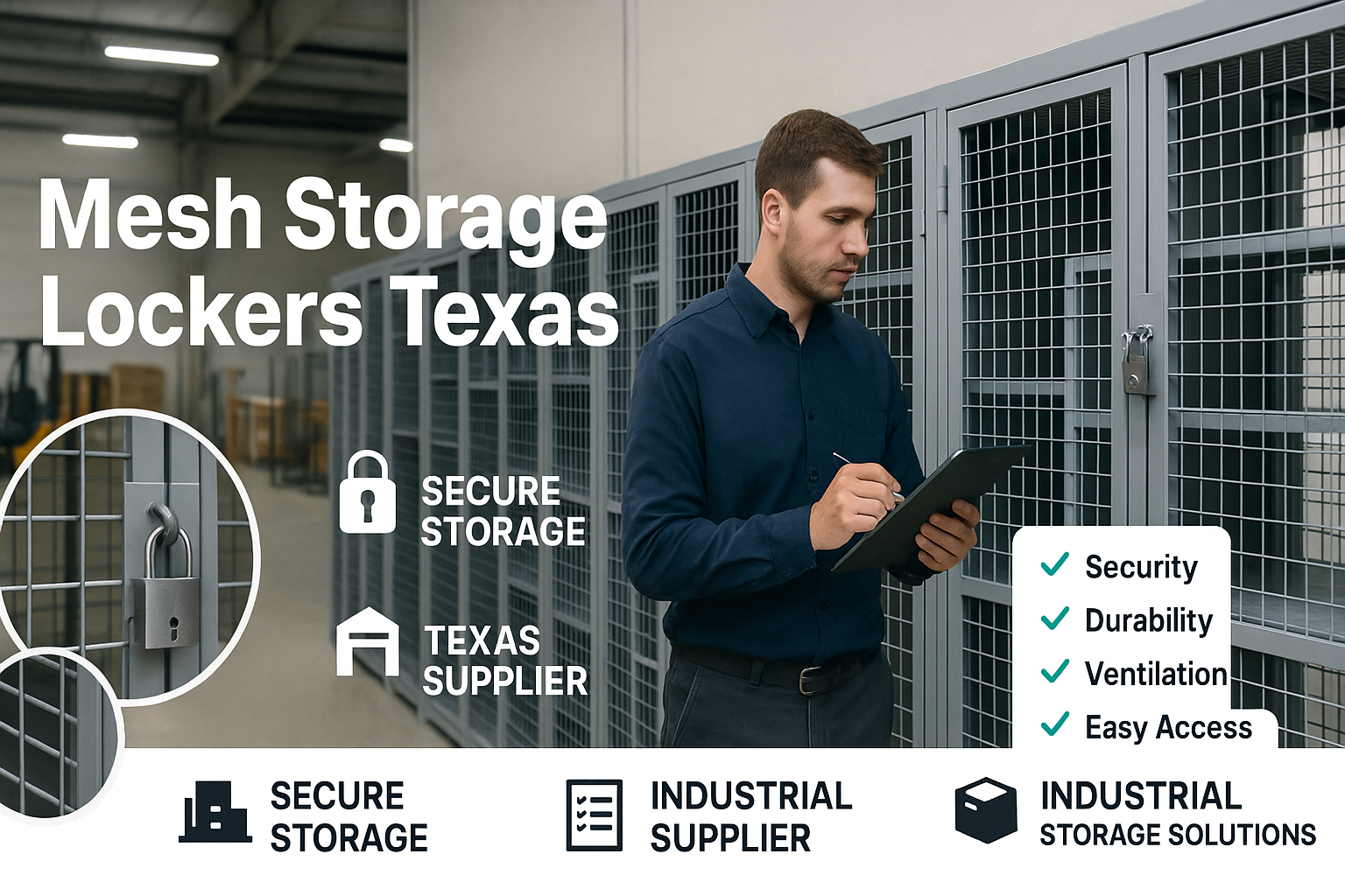 mesh storage lockers Texas