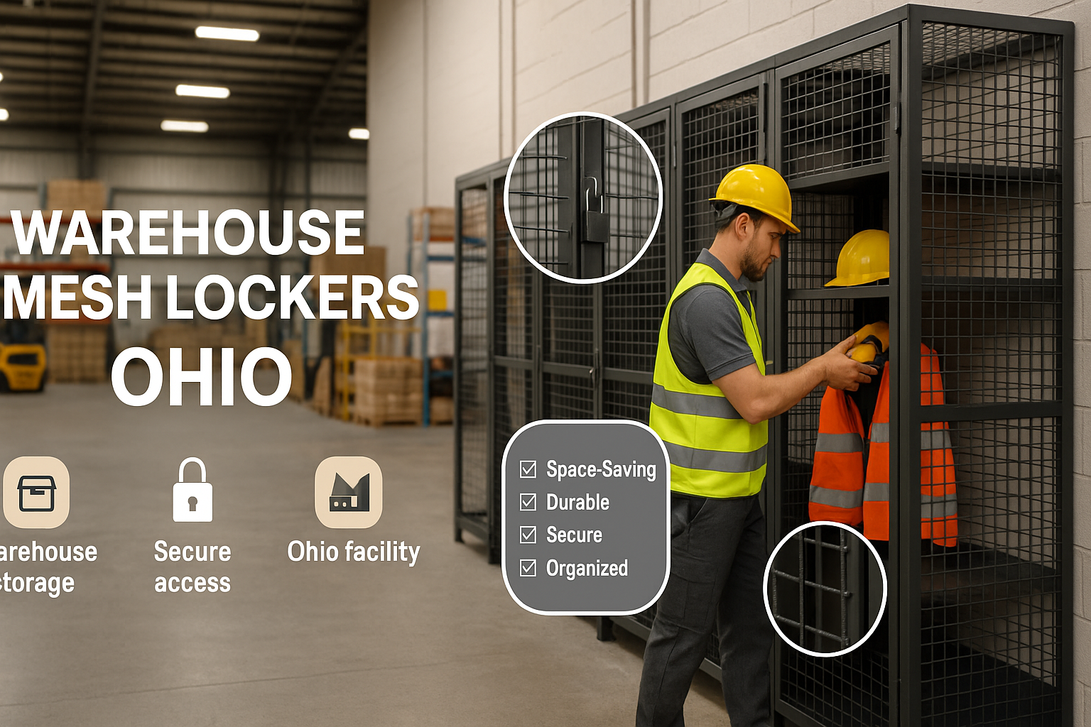 warehouse mesh lockers Ohio