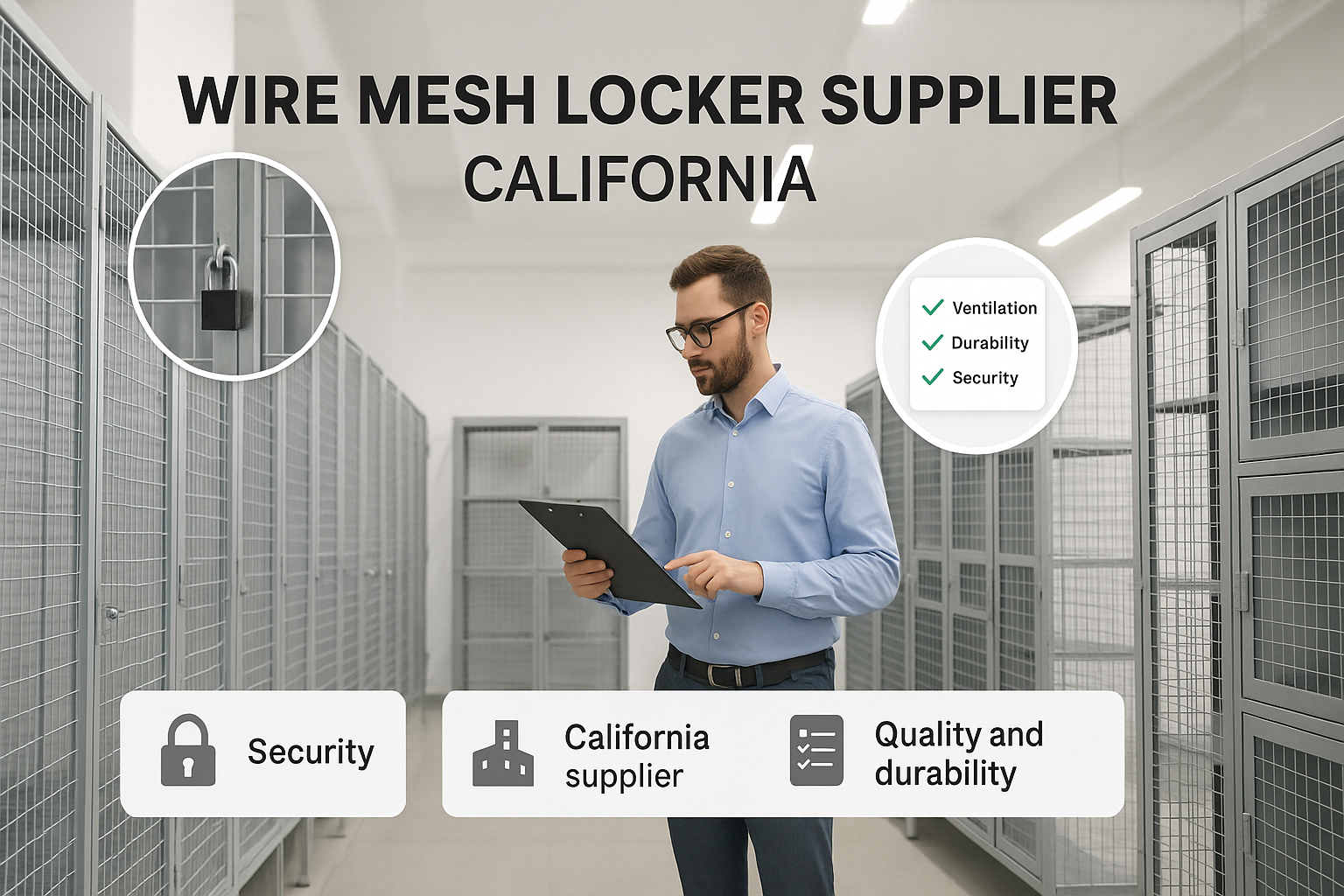 wire mesh locker supplier California
