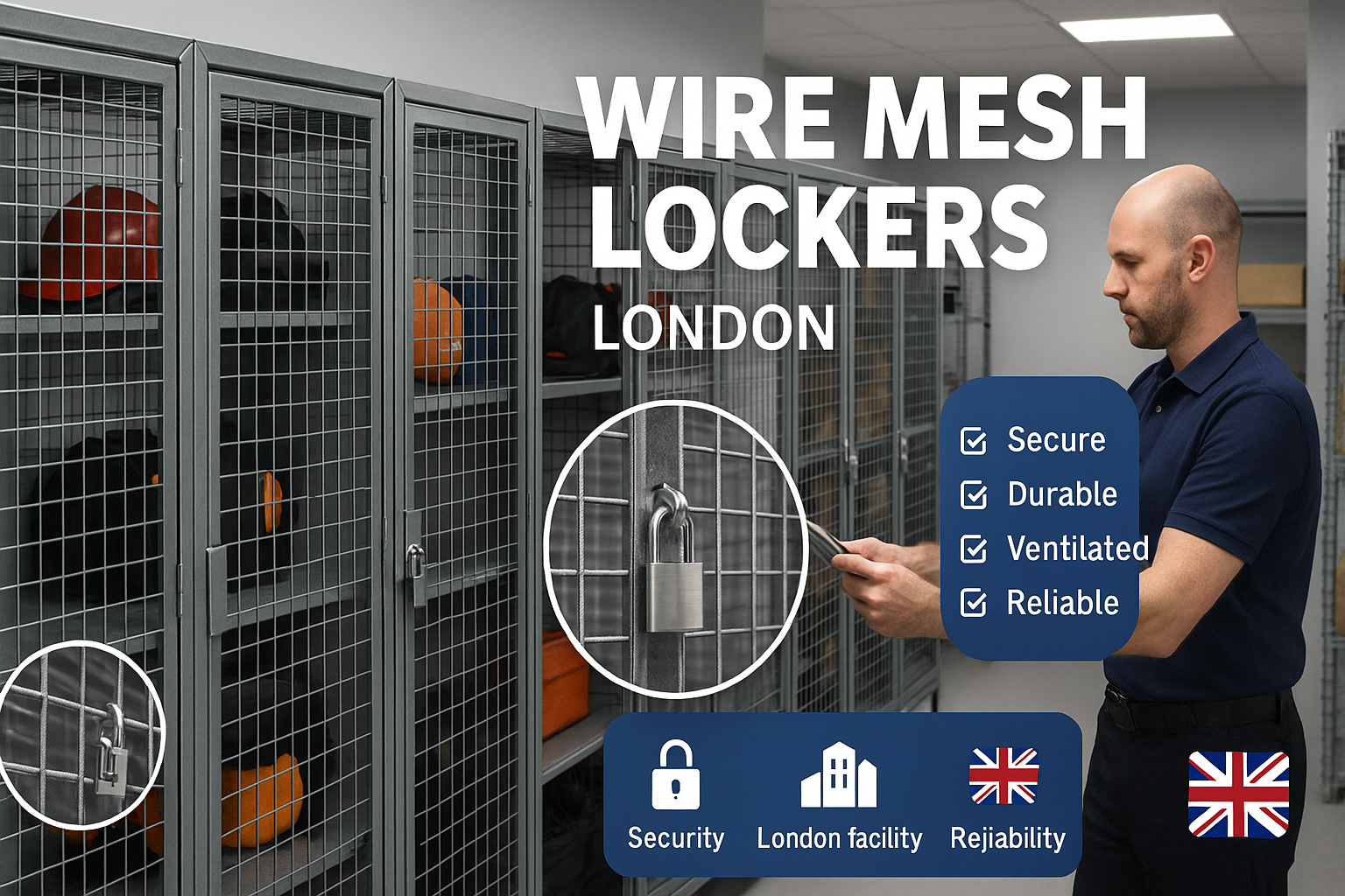wire mesh lockers London