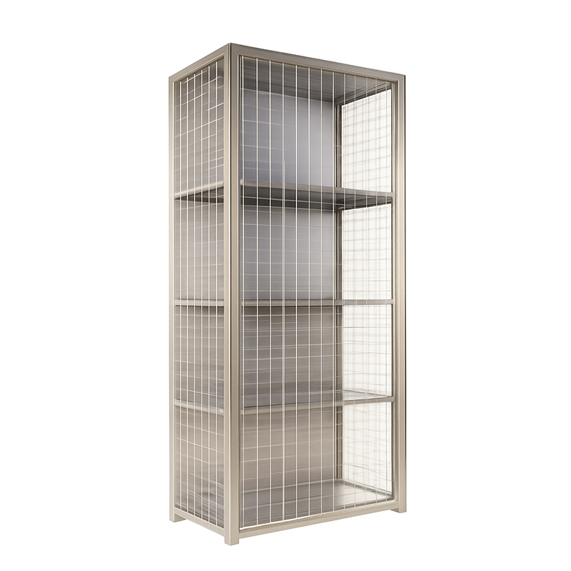 Perforated Mesh Lockers,solid steel shelf in single column
