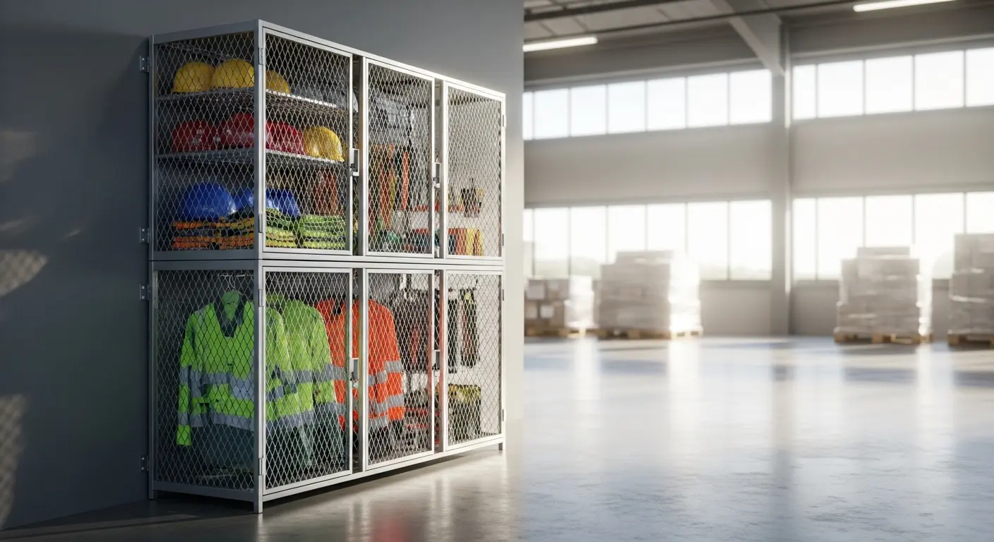 stackable mesh lockers