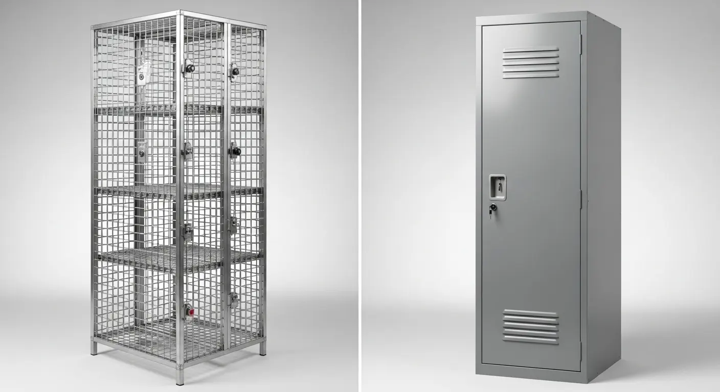 mesh locker vs ventilated locker