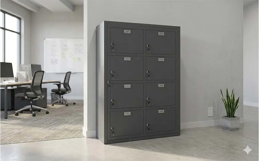 mobile device lockers in office