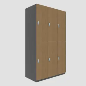 wooden locker for gym use