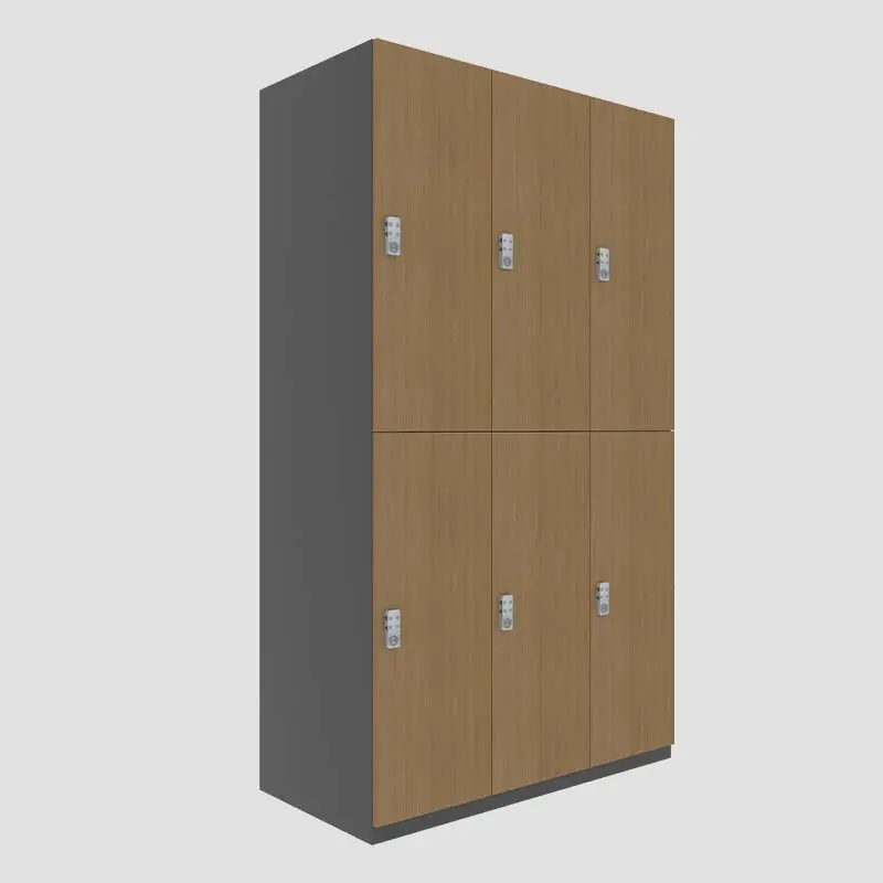 wooden locker for gym use
