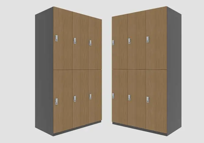 gym locker made by wooden material