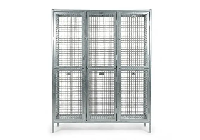 anti rust mesh lockers with 6 doors