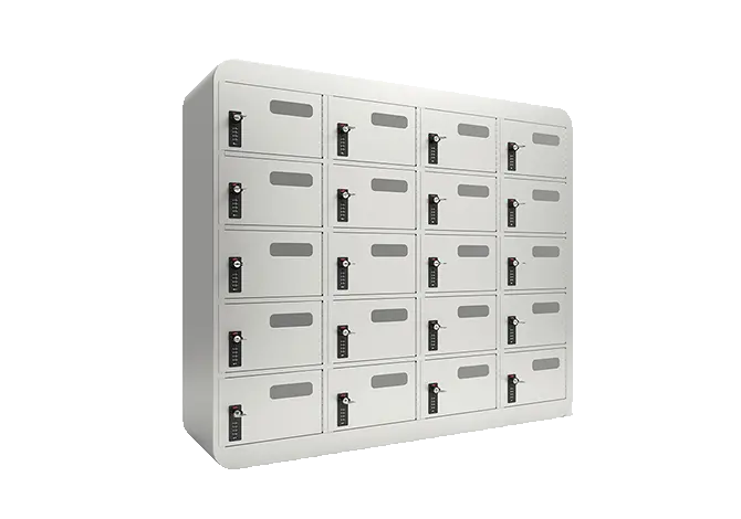 phone charging lockers with 20 doors