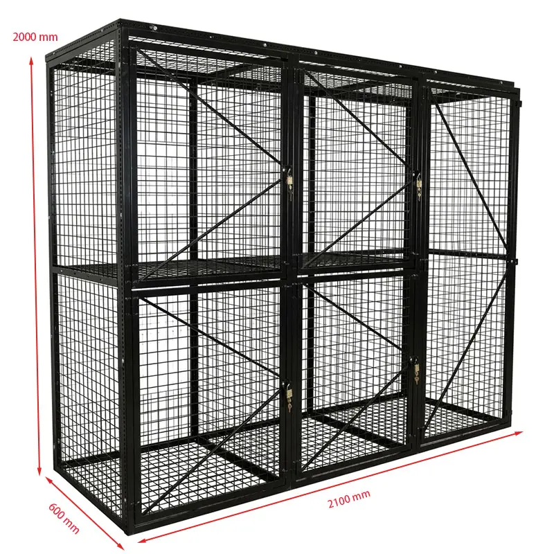 size of mesh lockers with 5 doors